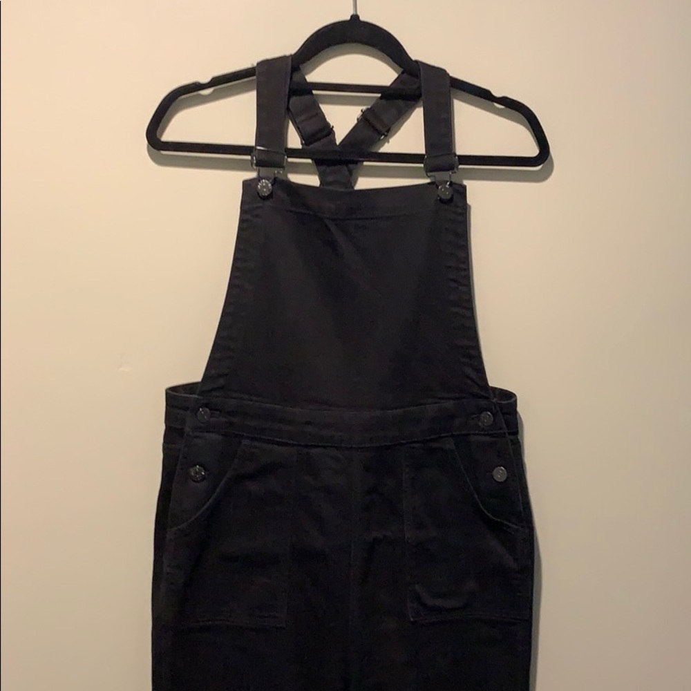 Madewell Straight Leg Overalls in Black, Size L